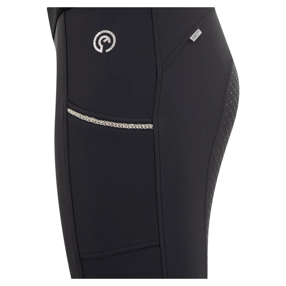 ANKY Ridtights Ridbyxor Helskodda Grip Ebony/Mörkgrå - Bild 3