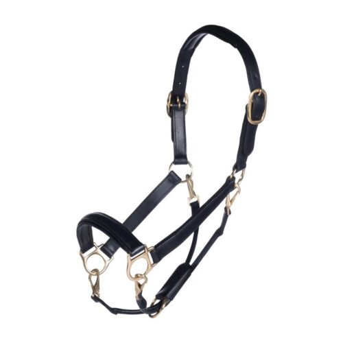 HKM Lädergrimma Svart Grooming Gold