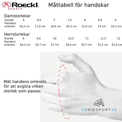 Roeckl Vesta Ridhandske Barnstorlekar | VbridSport