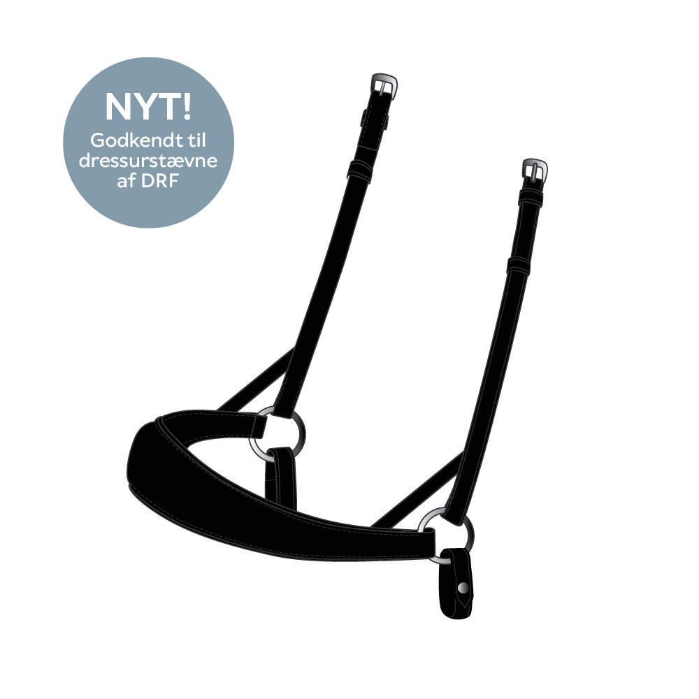 CATAGO Gentle nosgrimma inkl. samilingsringar - Svart - Pony