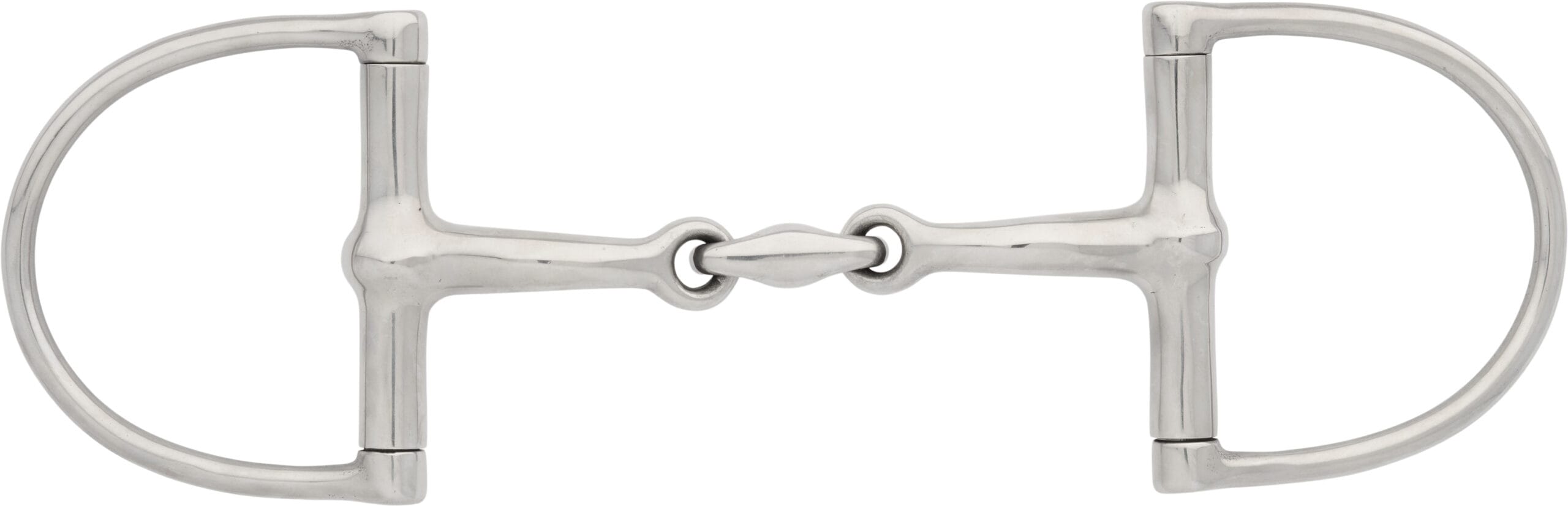 HorseGuard Curved tredelat D-ringsbett - 12,5 cm