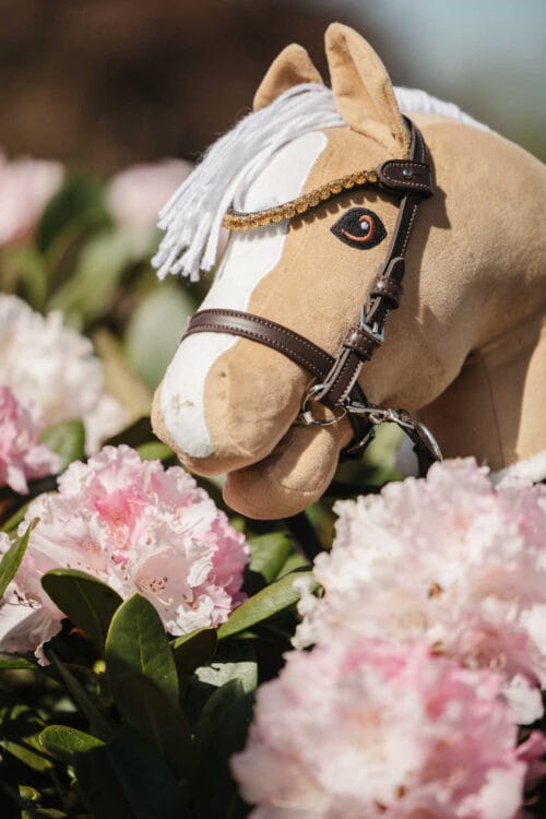 Alternative view of My Hobby Horse Träns brun, med guldstenar