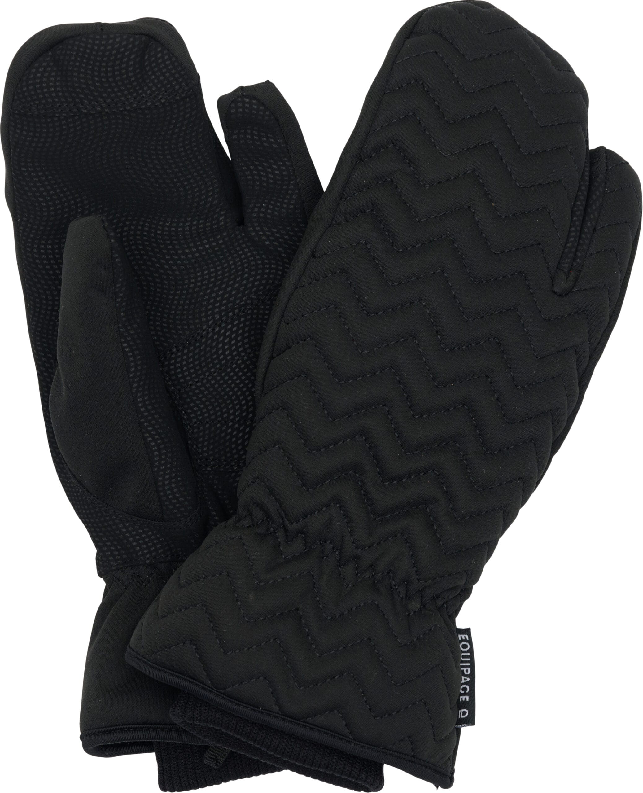 EQ Verly 3-fingers vantar Svart - Svart - 10-12 år