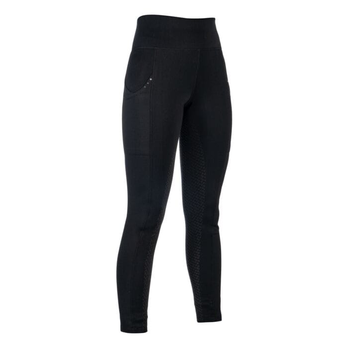 HKM Ridtights Cosy II Helskodda &ndash; Vinterridtights barn - Svart , 122/128