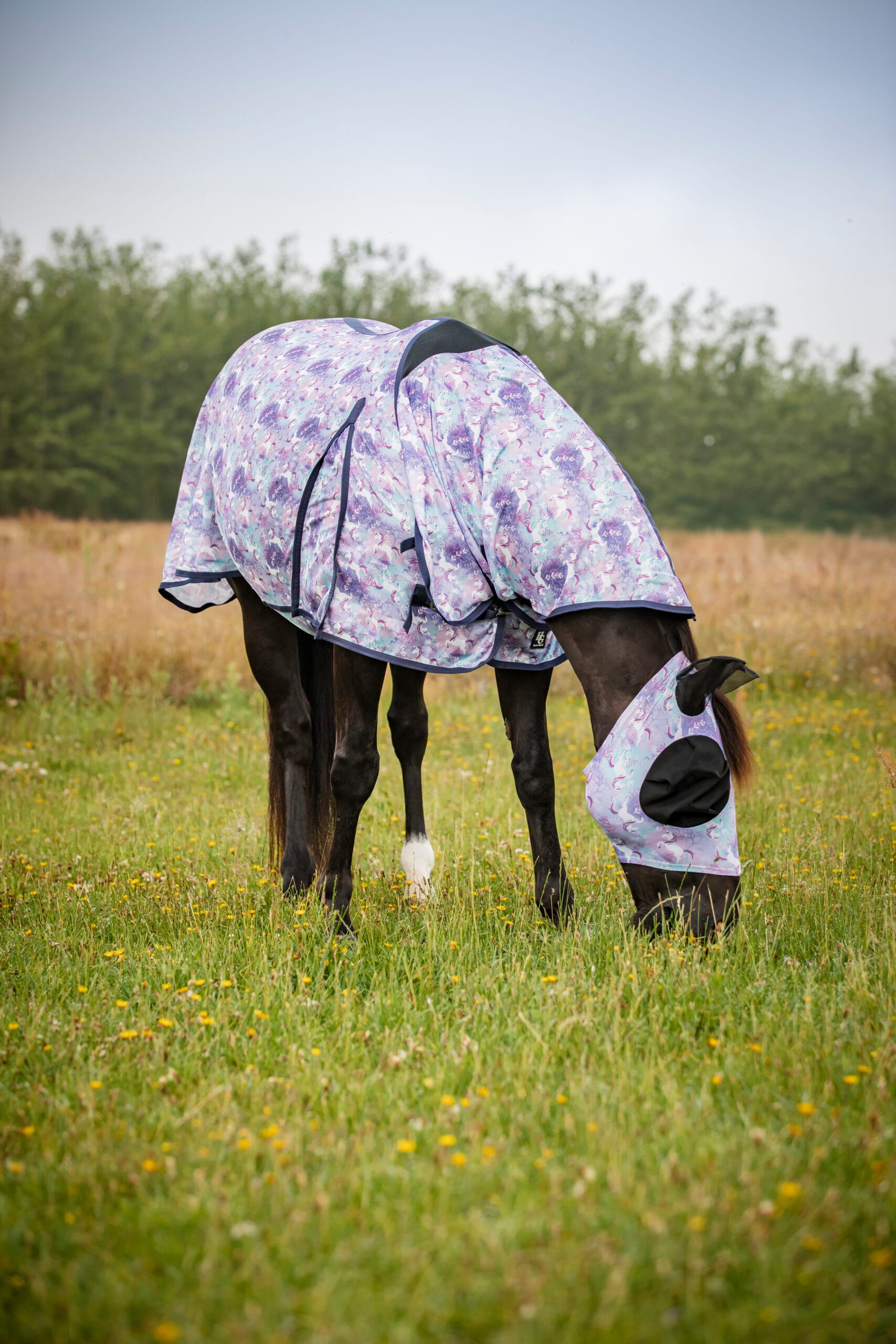 HorseGuard Insektsmask/Flughuva med Unicorn - X-Full
