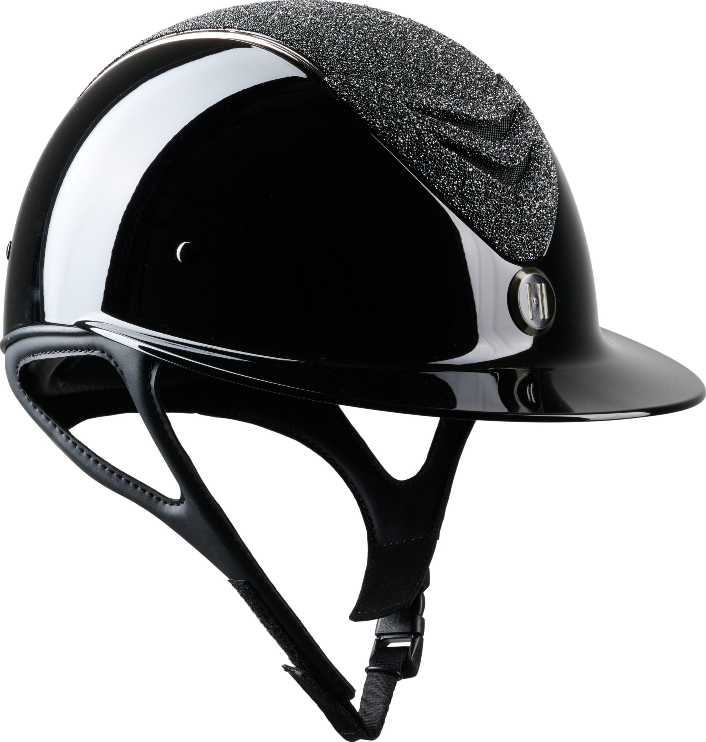 OneK Avanc&eacute; Ridhj&auml;lm &ndash; Glitter Topp & Front - Svart , Skal storlek 0 (47-54 cm)