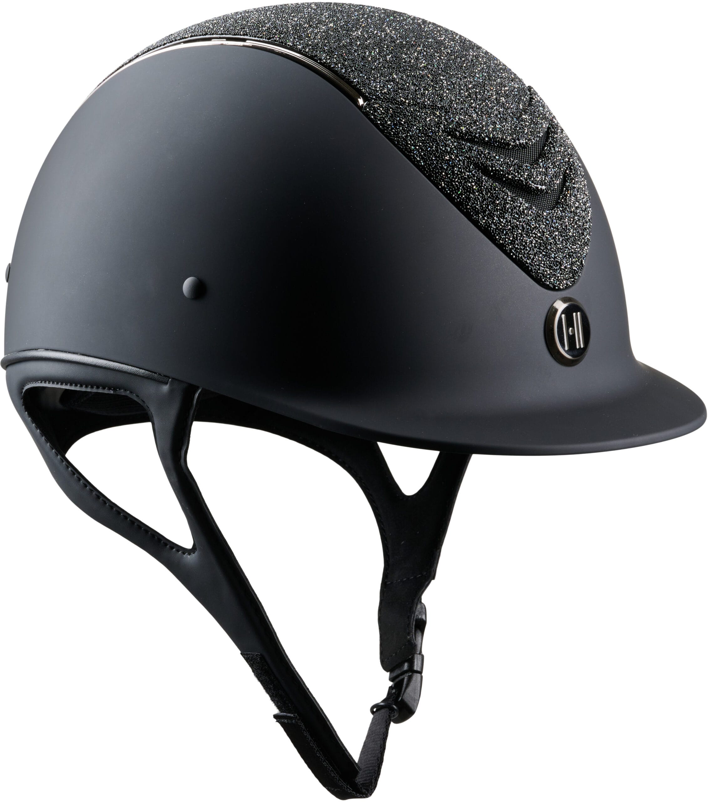 OneK MIPS Defender Ridhj&auml;lm &ndash; Glitter Topp & Front - Svart , Skal storlek 0 (47-54 cm)