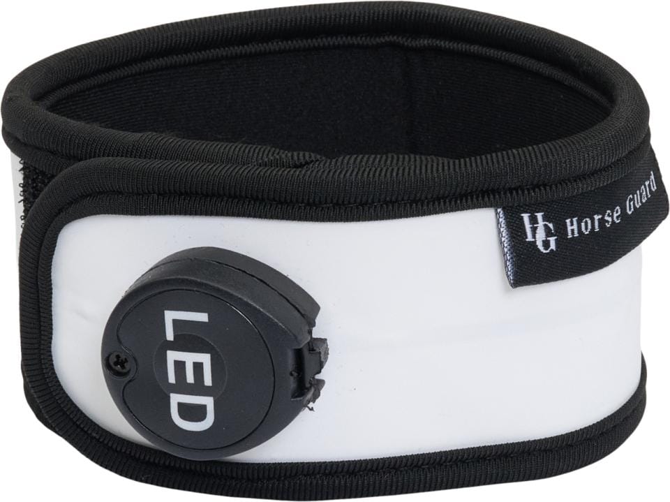 HorseGuard LED-reflexband - Vit , One size