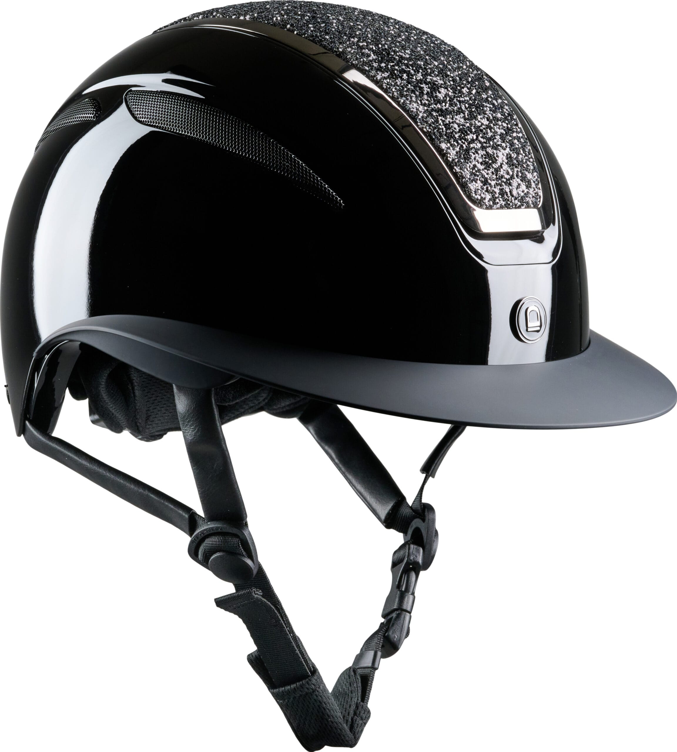 Equipage Guardian MIPS ridhj&auml;lm Glossy Heavy Glitter - Svart , 56-58 cm