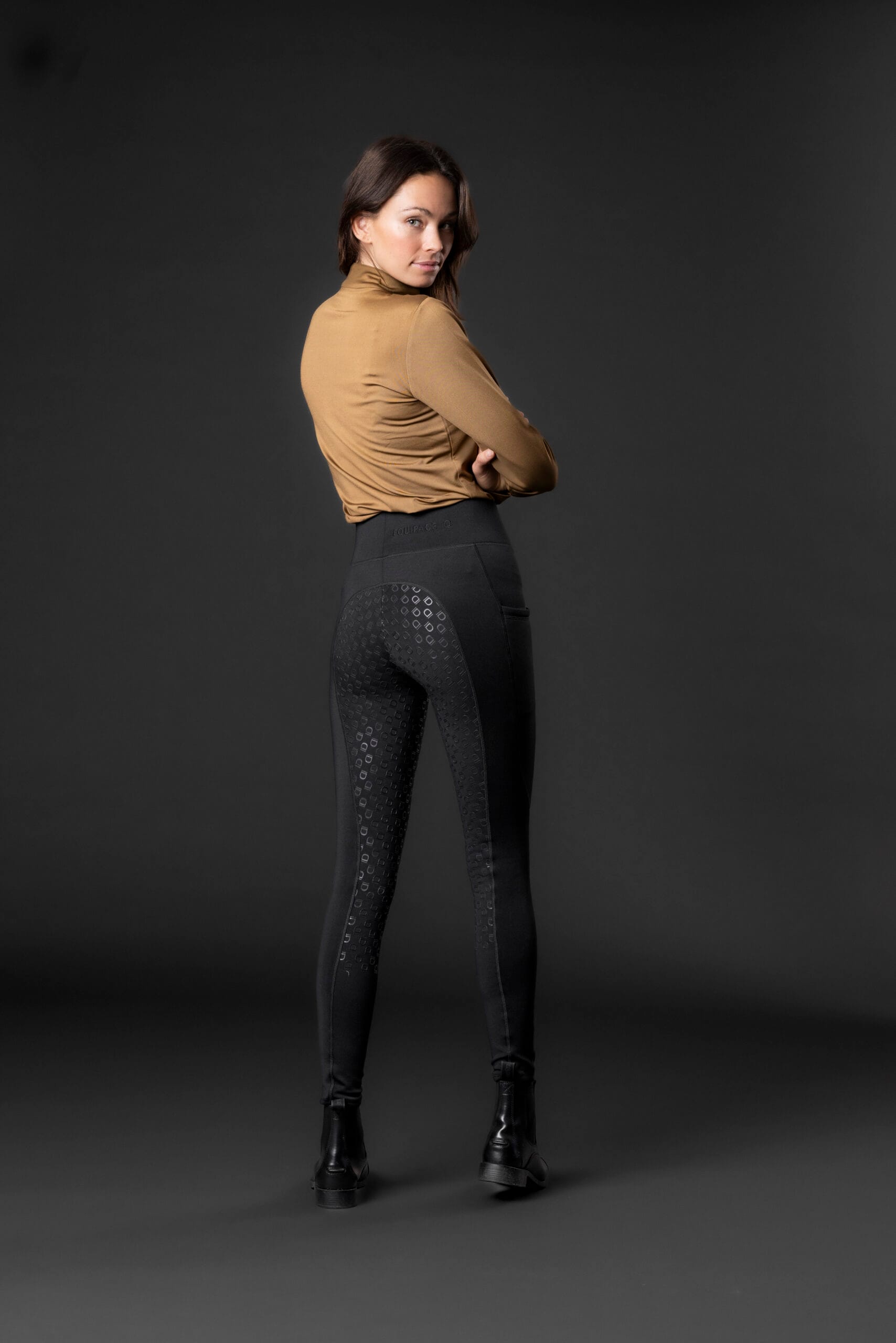 Equipage Safina Vinterridtights Fullgrip - Svart , X-Small