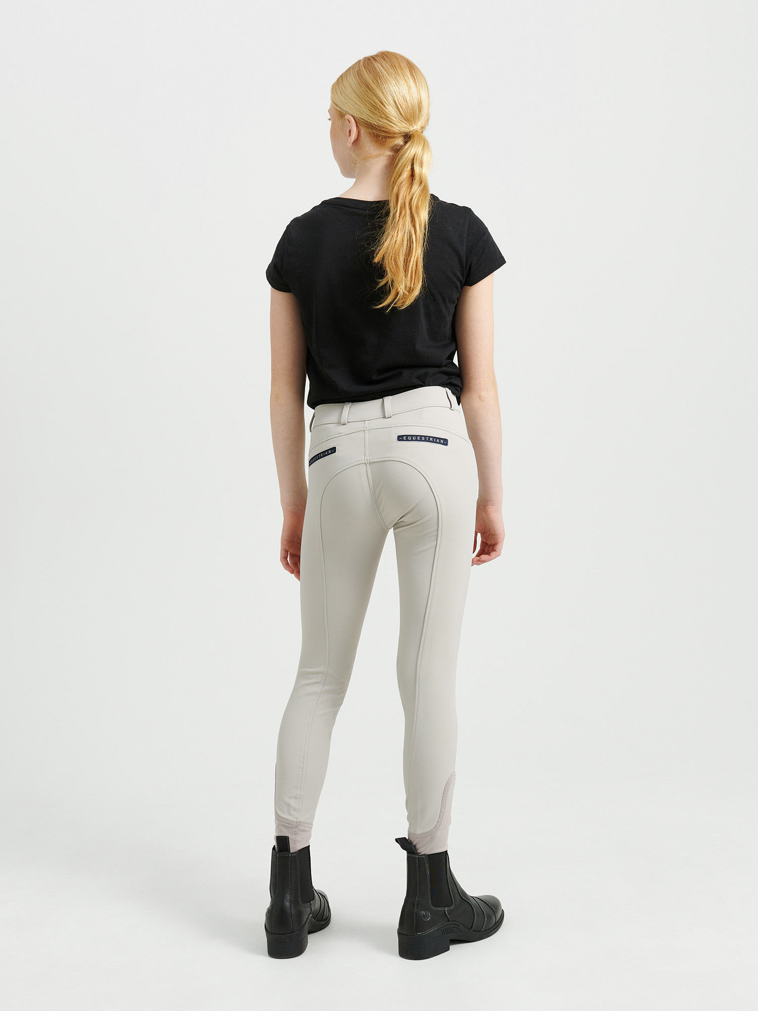 Jacson Hedvig Ridbyxa Kn&auml;skodd Junior - Beige , 134/140