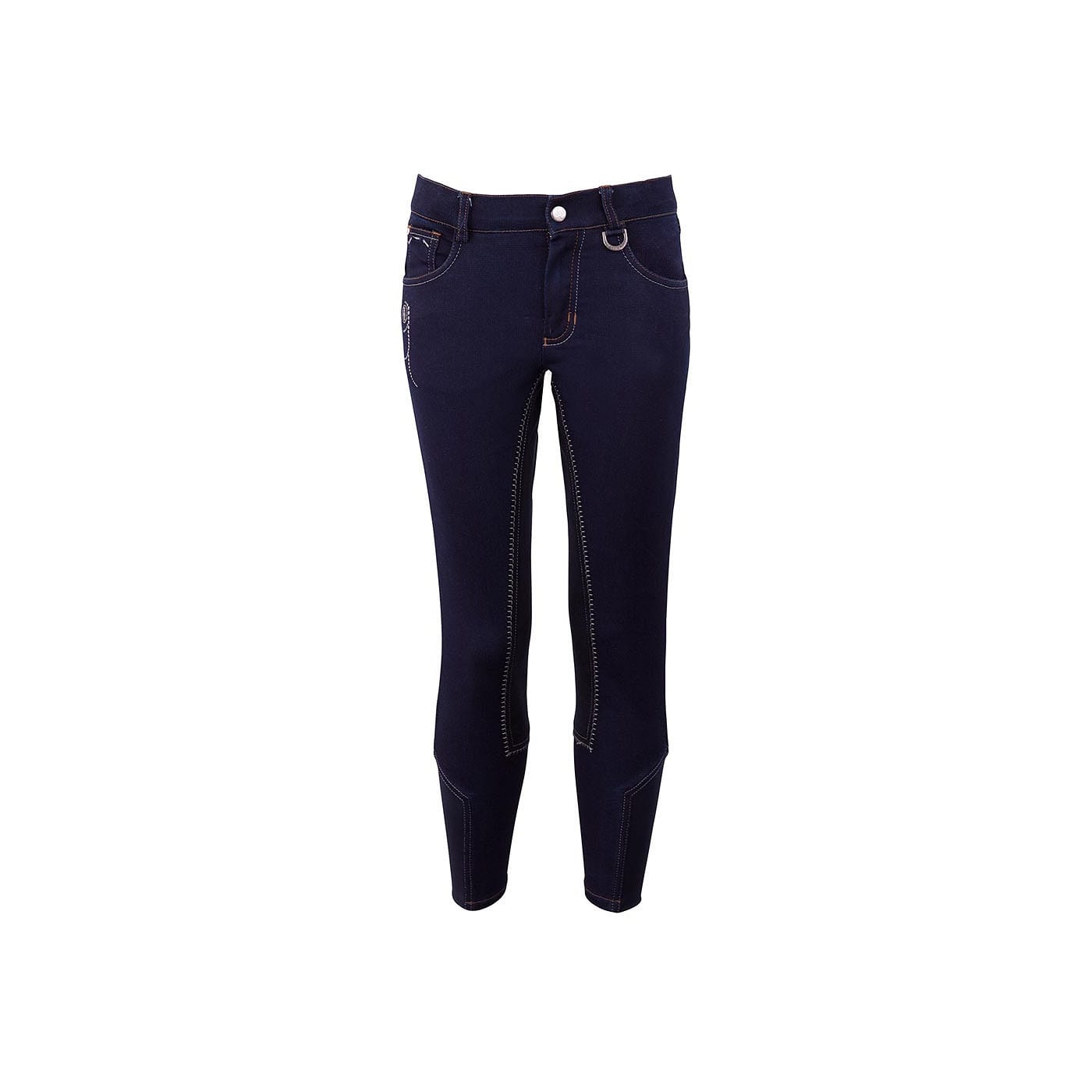 BR Ridbyxor Marley barn med mikrofibersits - Bl&aring; Denim , 164