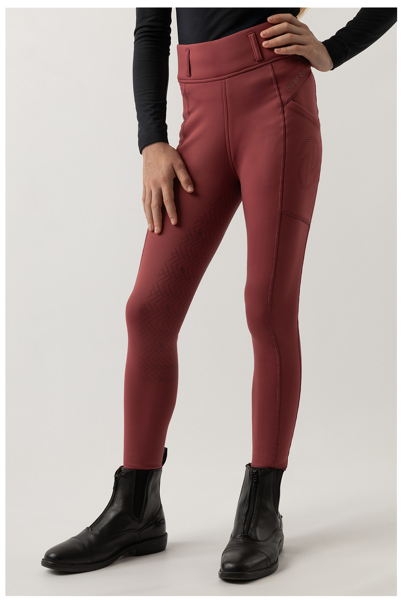 BR Eevolv Lenny Ridtights Barn - Maroon , 146