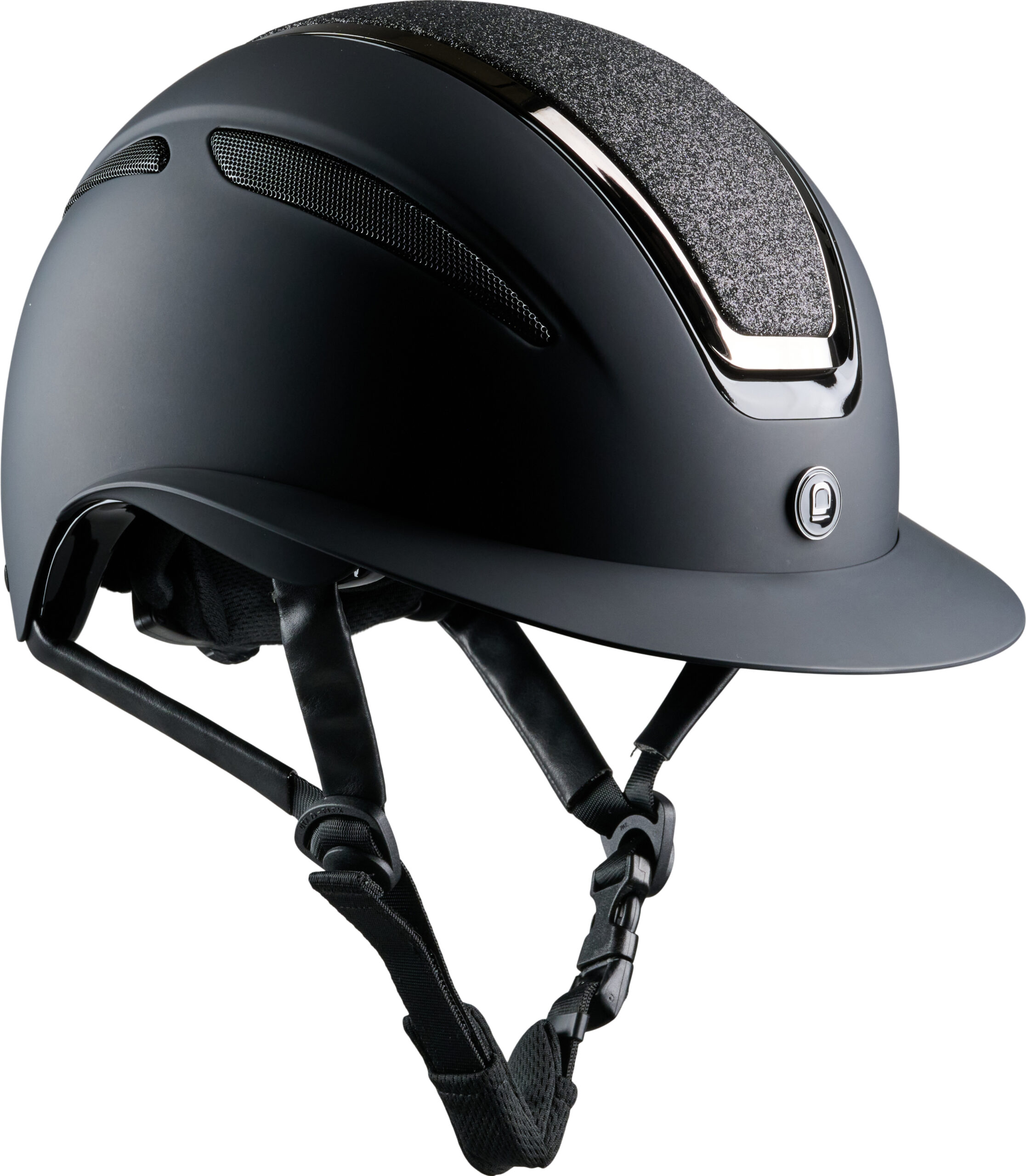 Equipage Guardian ridhj&auml;lm, matt med glittrig topp - Svart matta , S - 53-55 cm