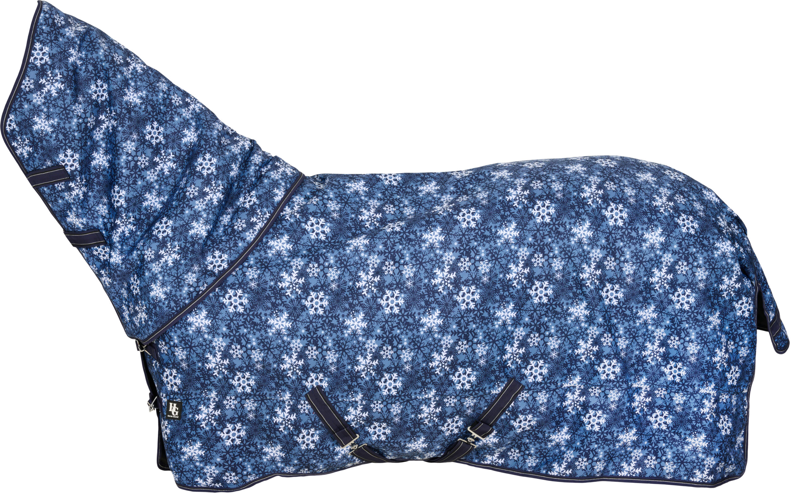Horse Guard Snowflake 1200D t&auml;cke, 200 g, avtagbar hals - Navy , 105 cm