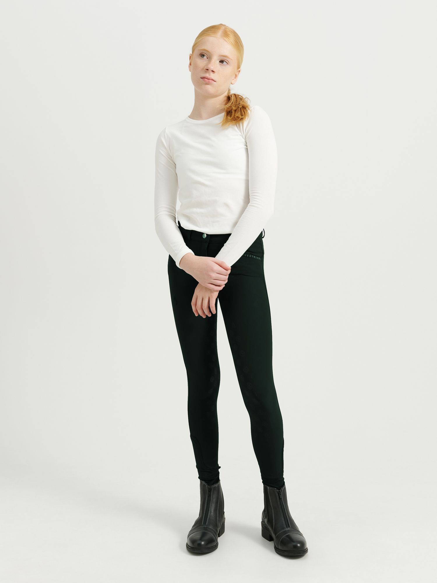 Jacson Hedvig Ridbyxa Helskodd Junior - Svart , 134/140