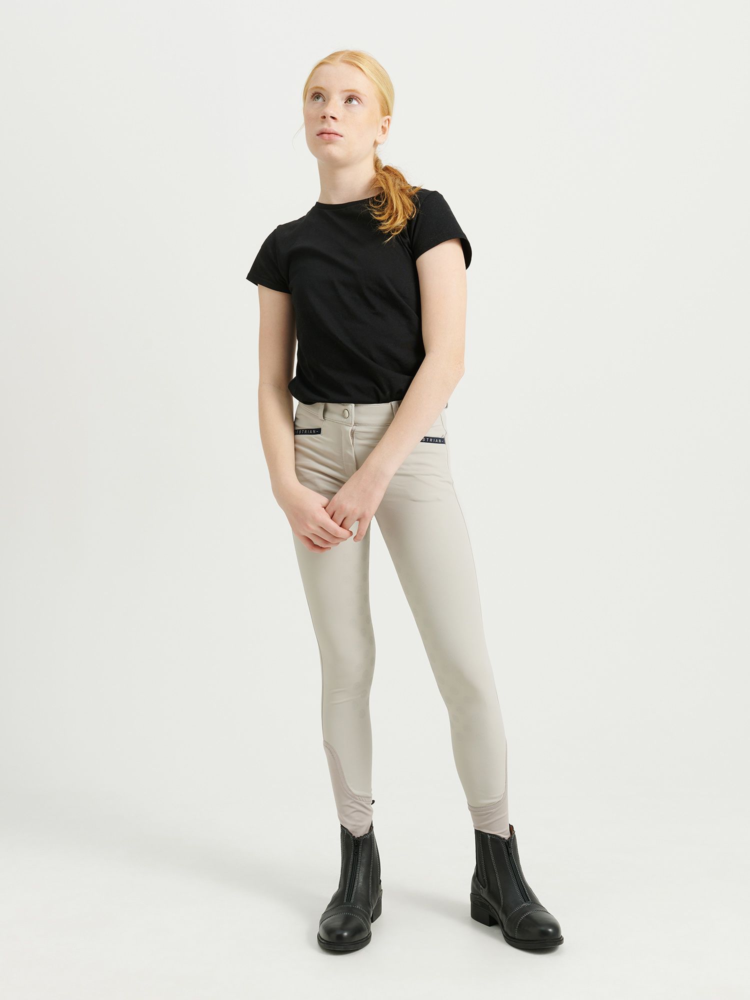 Jacson Hedvig Ridbyxa Helskodd Junior - Beige , 134/140